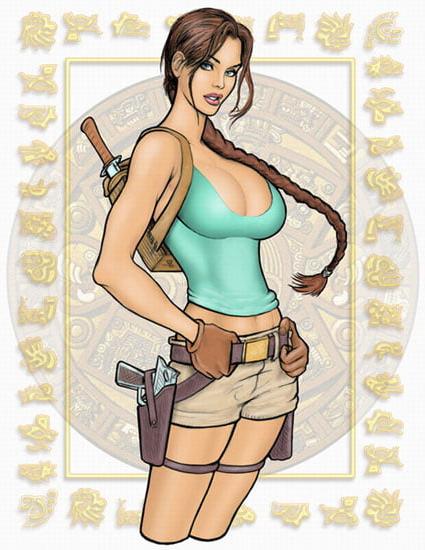 25P Lara Croft cartoon
