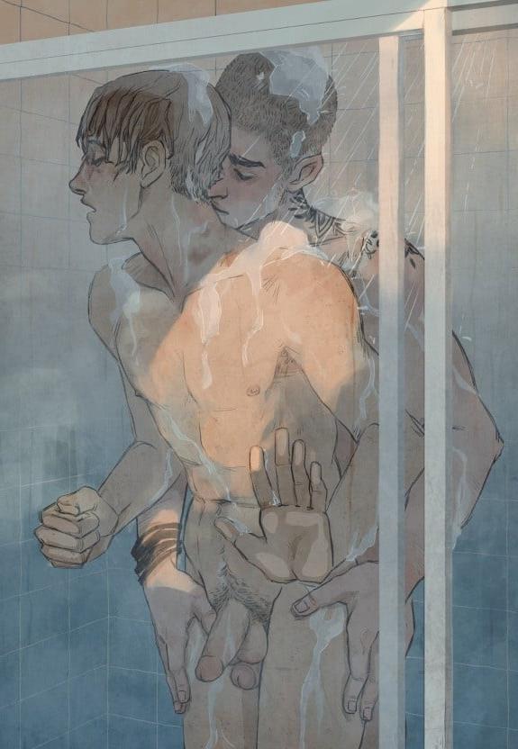 25P Cartoon gay ( sex and water)