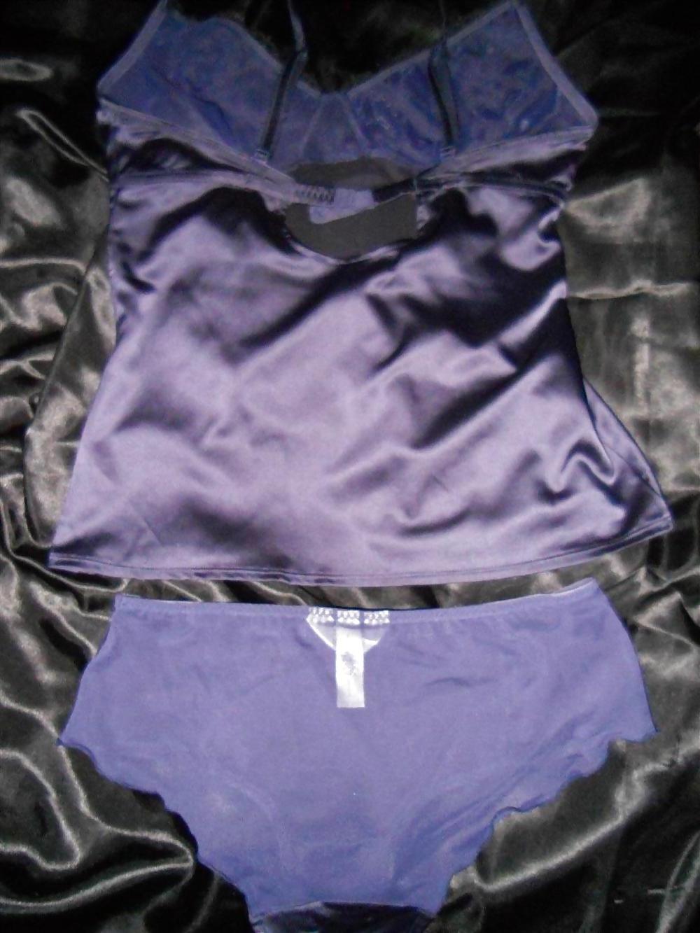 21P Satin sheer knickers and cami top