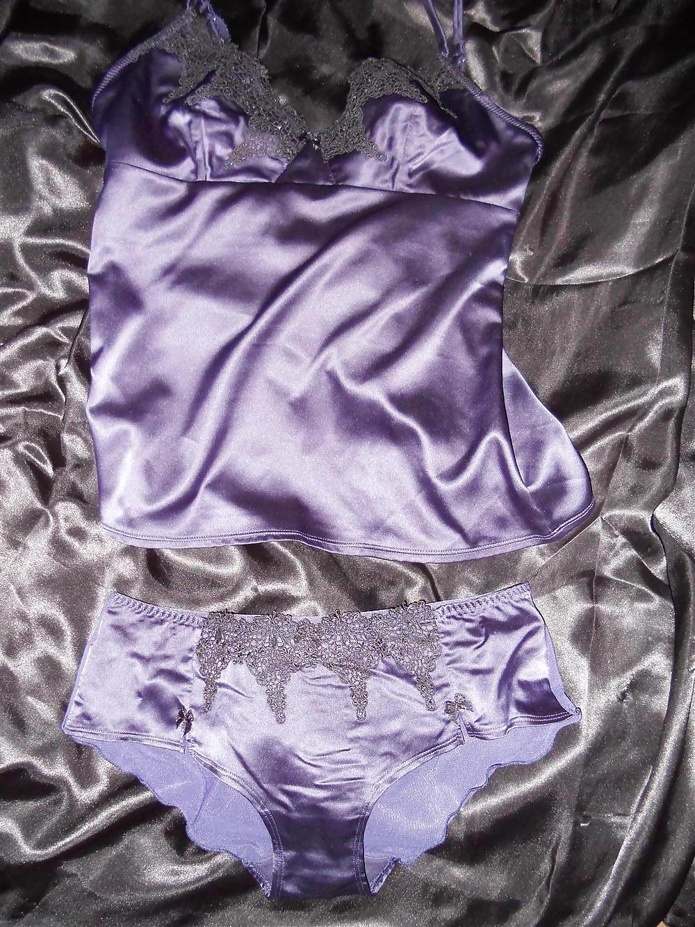 21P Satin sheer knickers and cami top