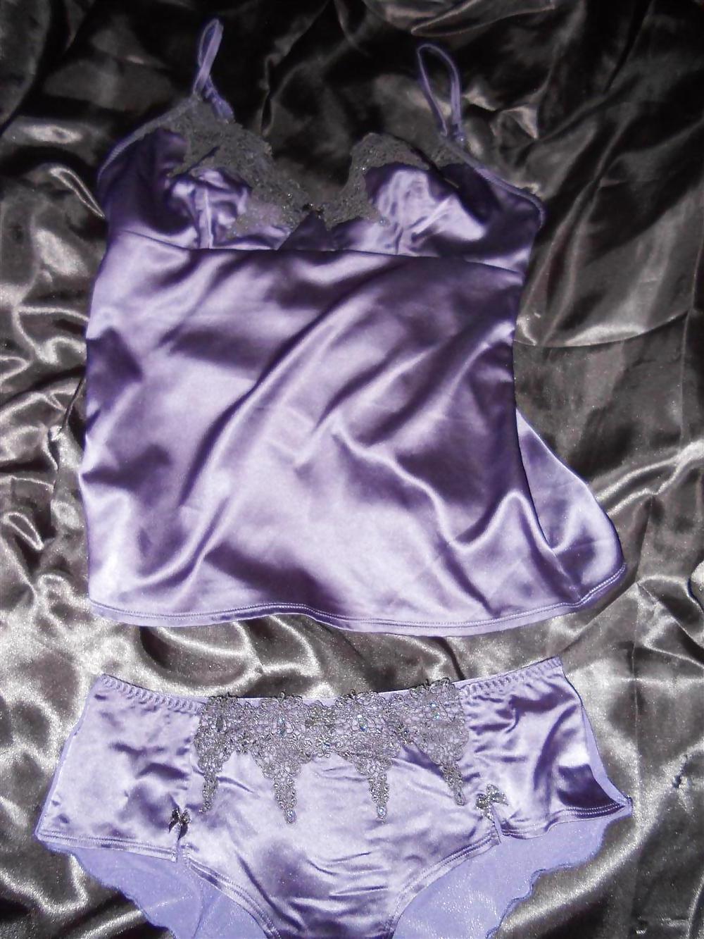 21P Satin sheer knickers and cami top
