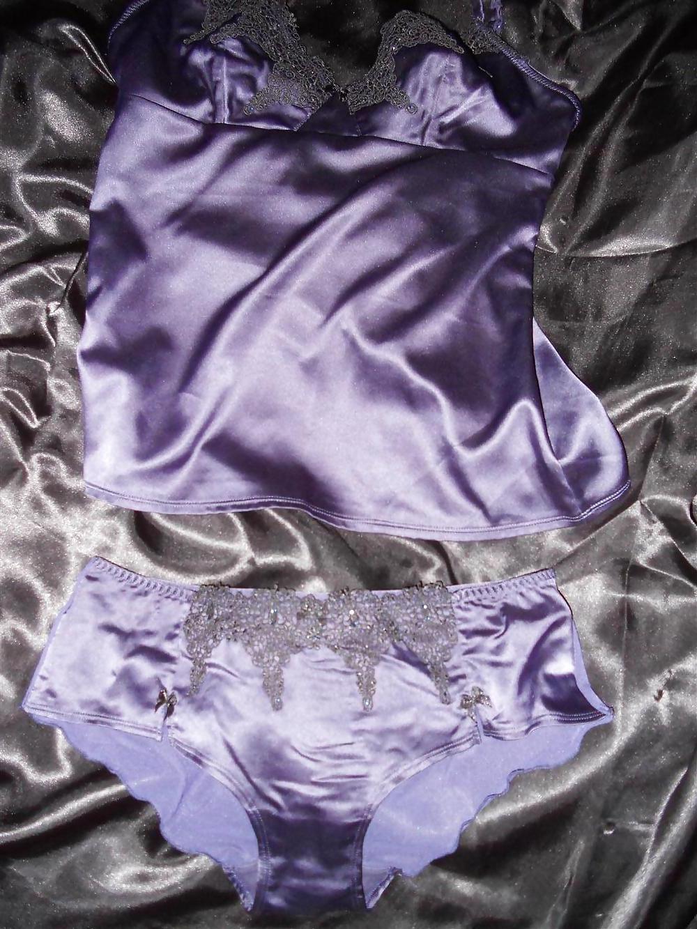 21P Satin sheer knickers and cami top