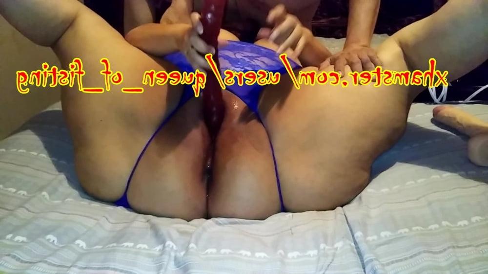 25P My Queen of Fisting enjoying her Double Dildo 12 In again