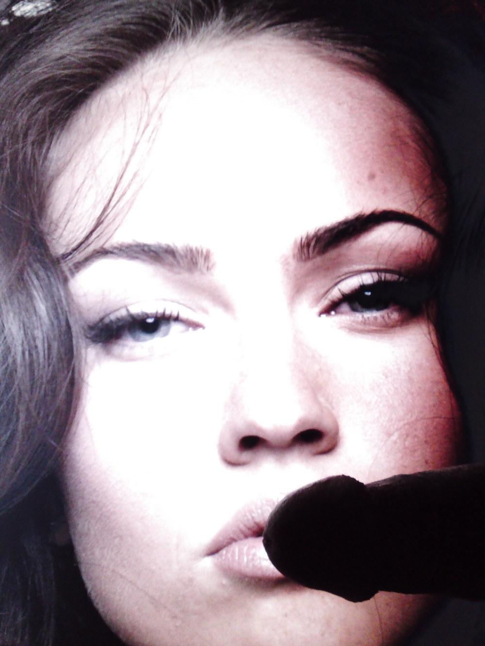 7P Cumshot over MEGAN FOX