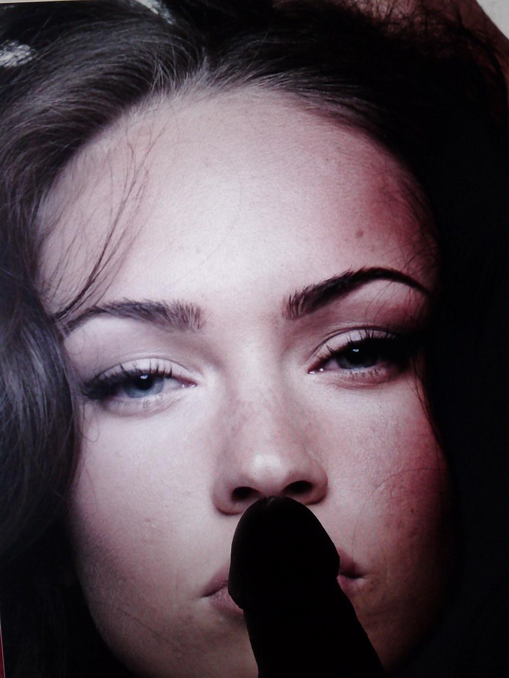 7P Cumshot over MEGAN FOX