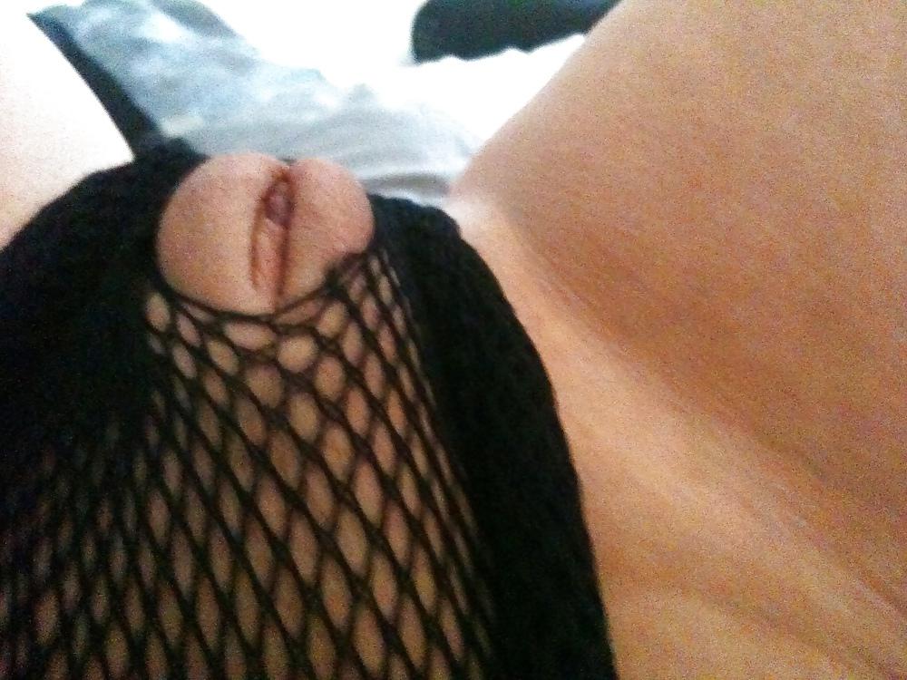 6P Fishnets over my pussy