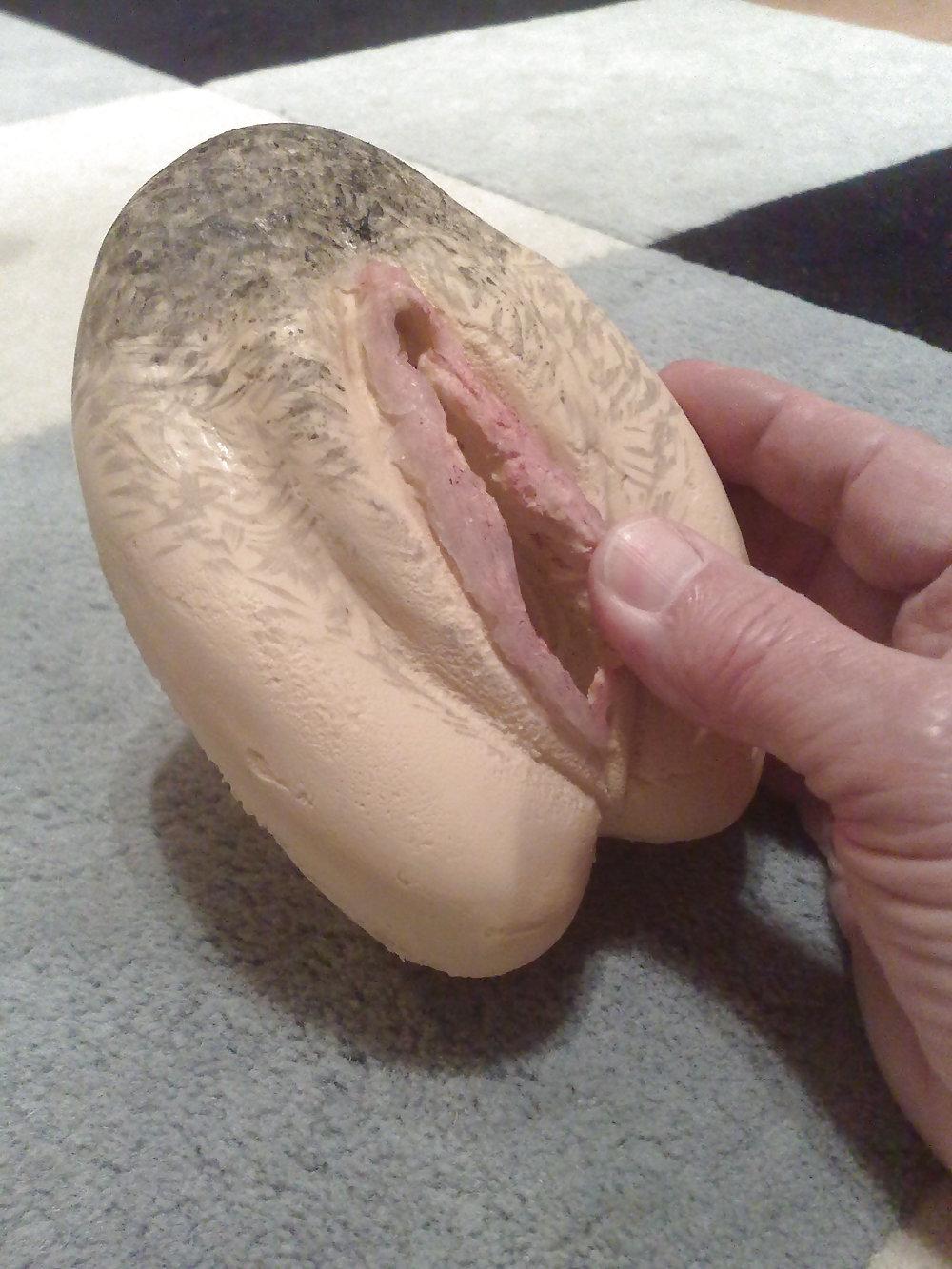 20P Homemade cyberskin vagina