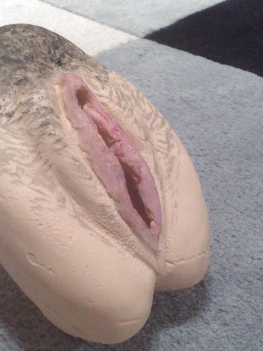 20P Homemade cyberskin vagina