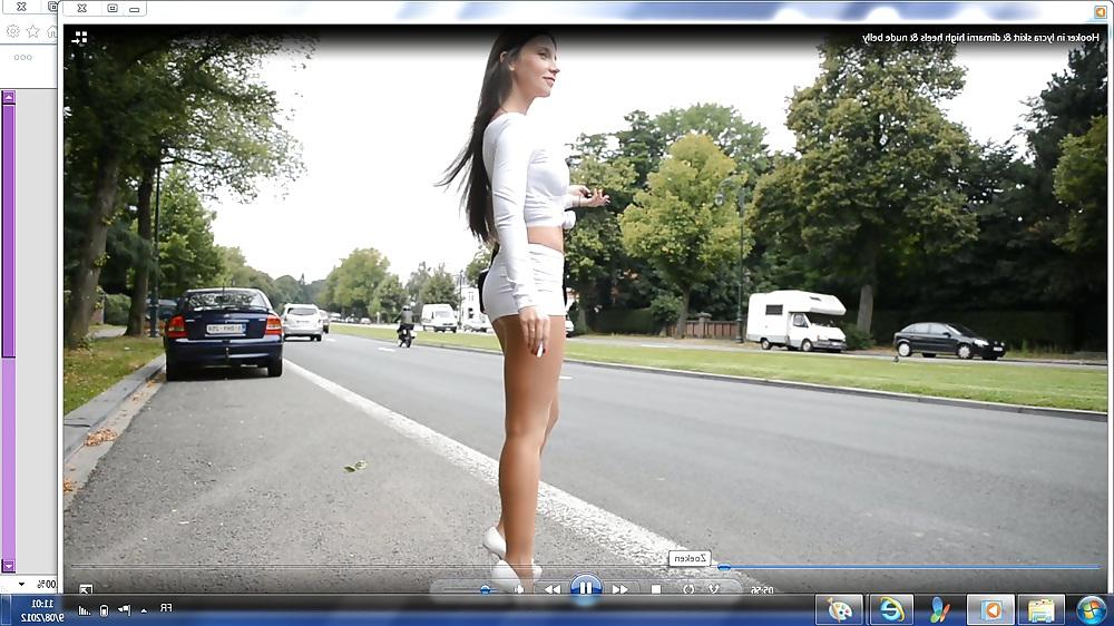 11P Hooker forever: sexy slut  on high heels in street