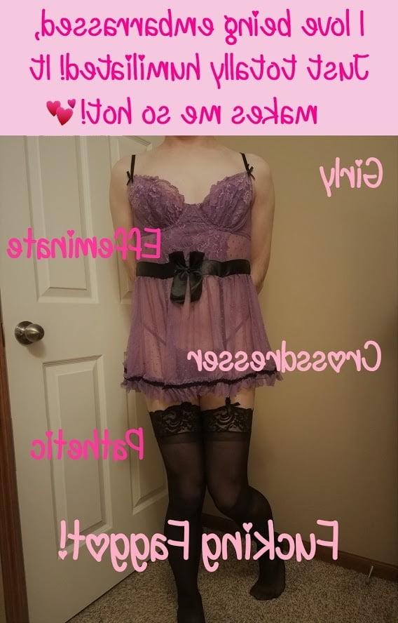14P Sissy Faggot Crosdress Captions