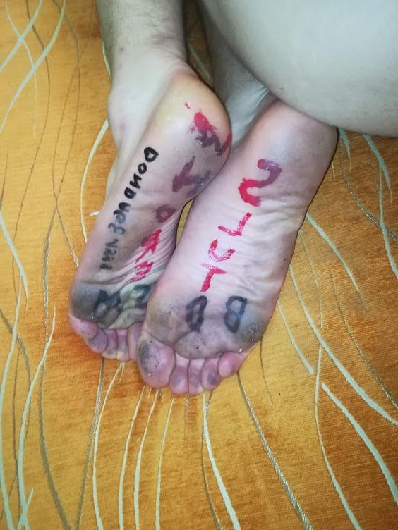 25P Submissive young  slave whore (soles, ass,cock)