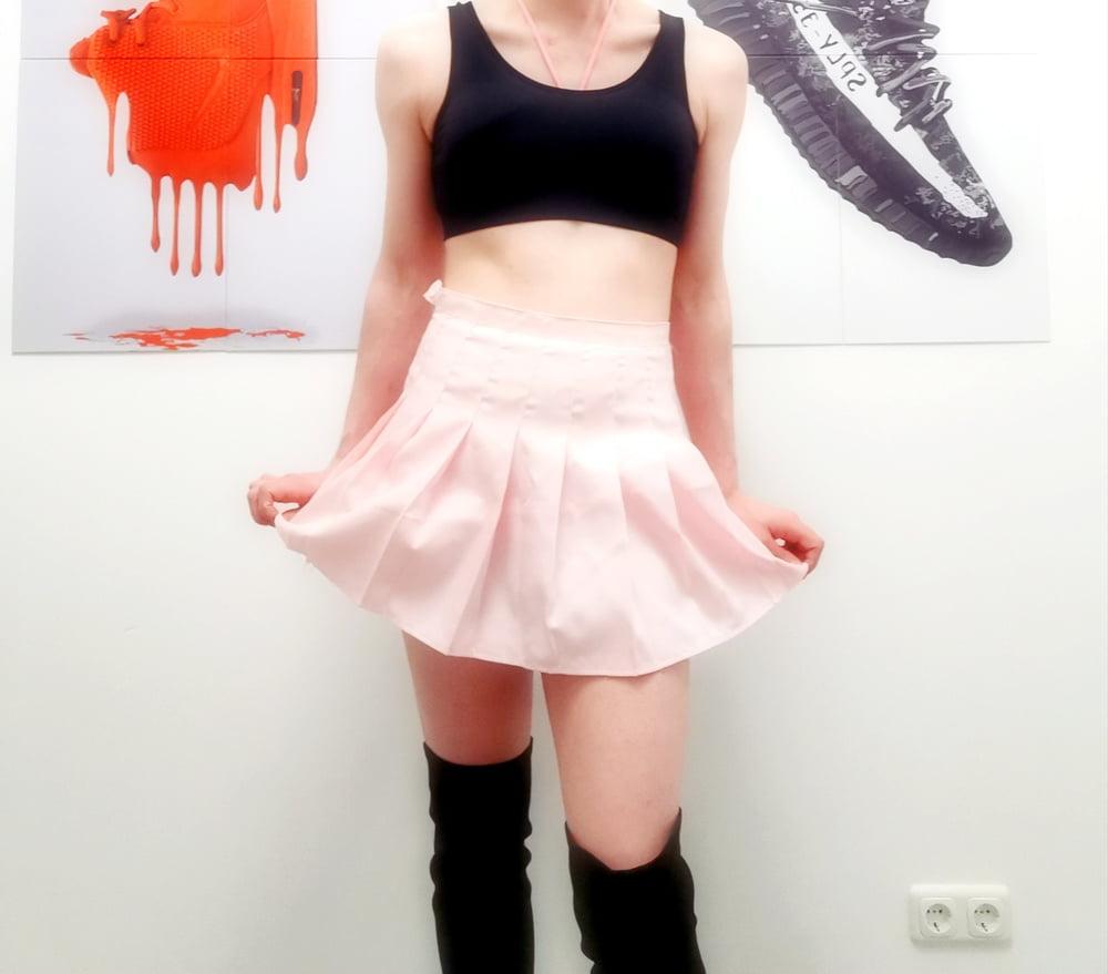 23P New skirt and also 8 days locked in chastity