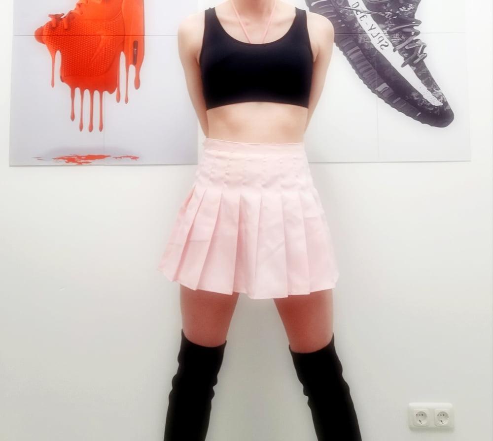 23P New skirt and also 8 days locked in chastity