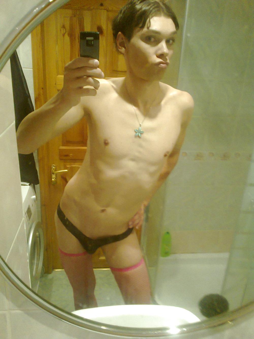 13P In pink stockings skinny body