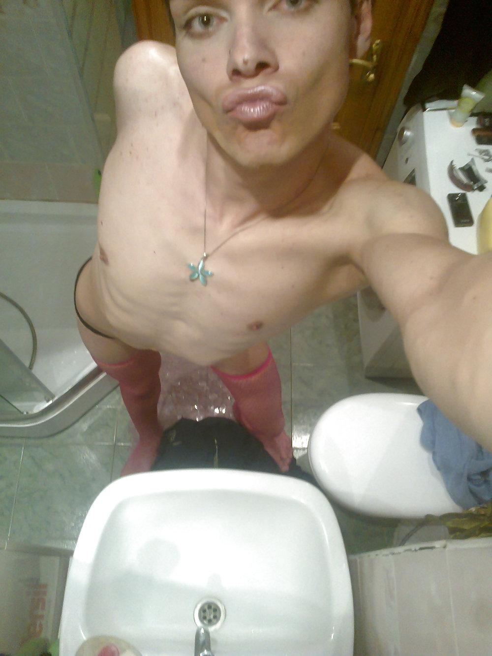 13P In pink stockings skinny body