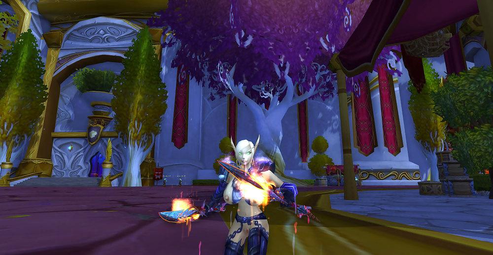 25P Keyla the Blood elf slut, and her Night elf friend.