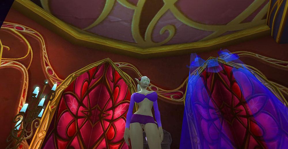 25P Keyla the Blood elf slut, and her Night elf friend.