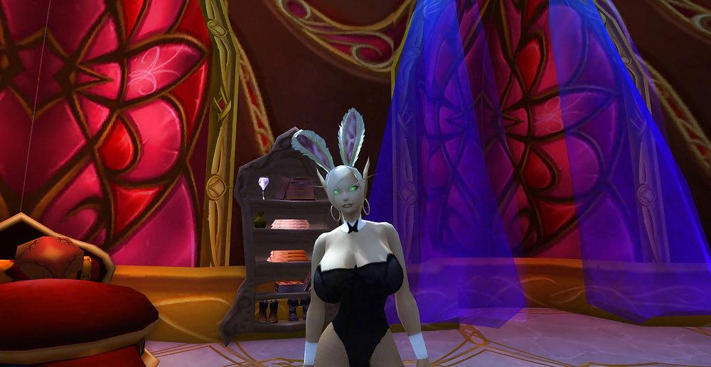 25P Keyla the Blood elf slut, and her Night elf friend.