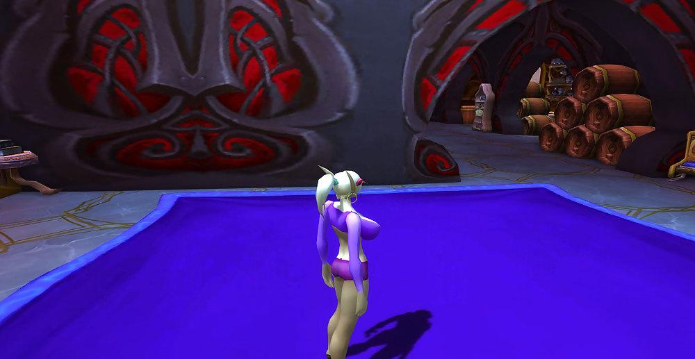 25P Keyla the Blood elf slut, and her Night elf friend.