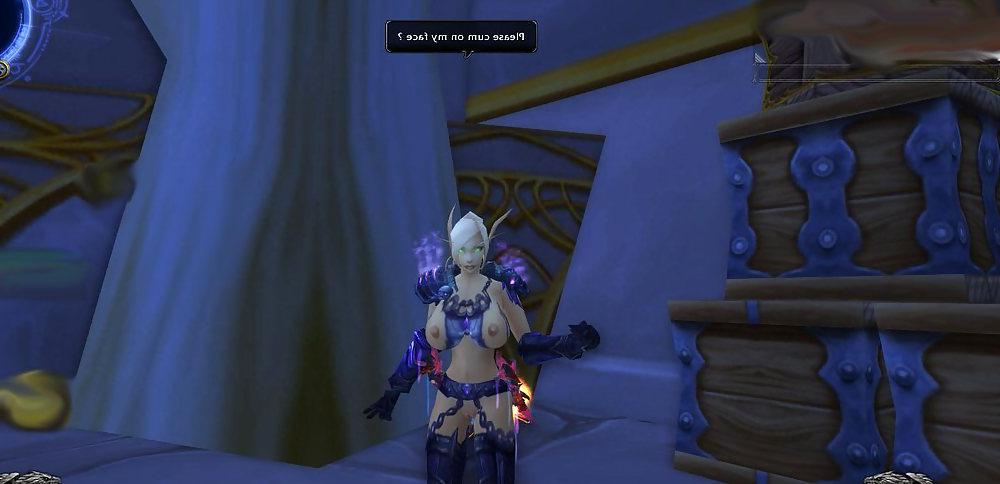 25P Keyla the Blood elf slut, and her Night elf friend.
