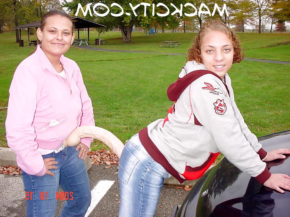16P At the park with huge dildo.
