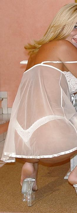 9P Sissy shemale tranny jamie white nighty cockclit