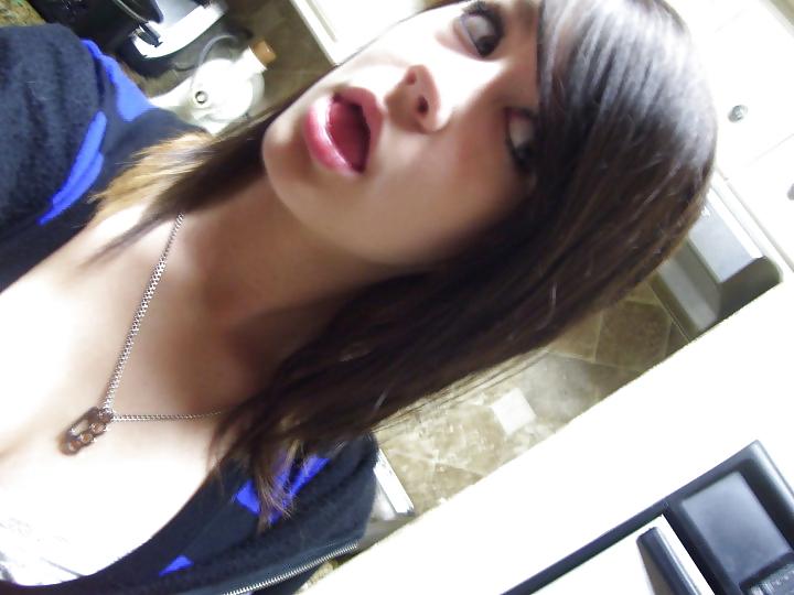 25P Sexy brunette teen with friend