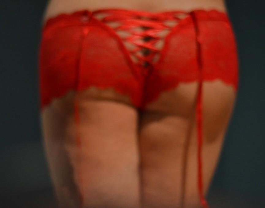 4P Sissy ass in red