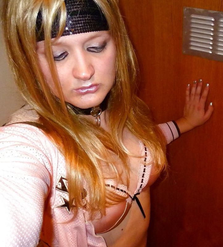 24P Hot sissy chav in silver leggings