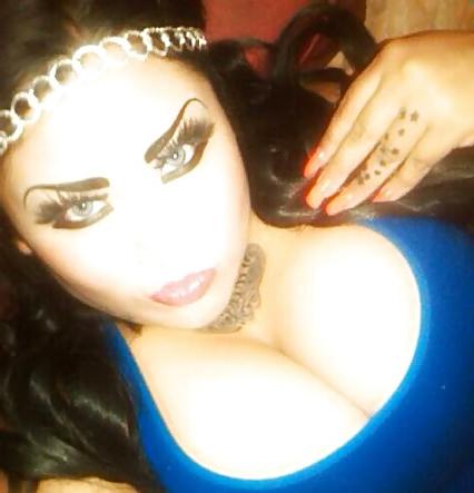 25P Latina mild with big tits and huge fake eyebrows