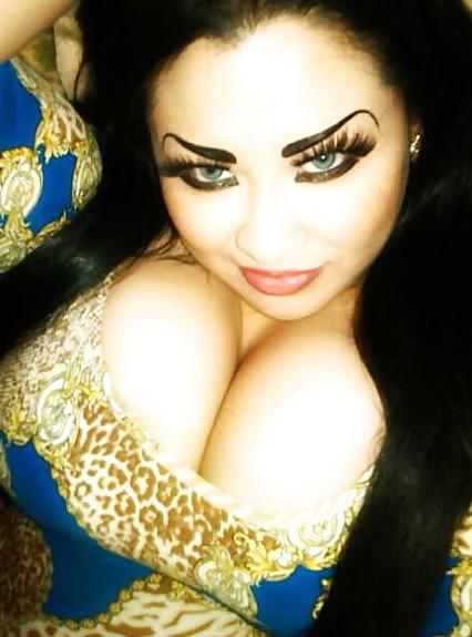 25P Latina mild with big tits and huge fake eyebrows