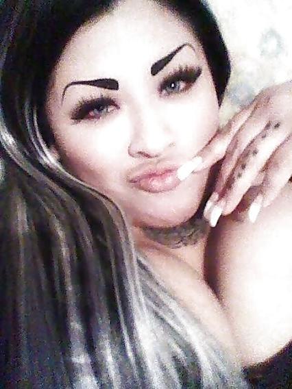 25P Latina mild with big tits and huge fake eyebrows