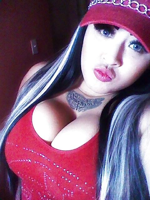 25P Latina mild with big tits and huge fake eyebrows