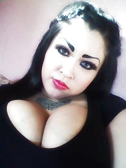 25P Latina mild with big tits and huge fake eyebrows