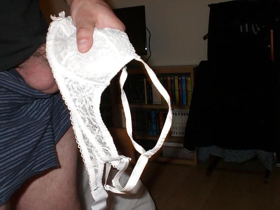 25P Cum on a friend's wife's bra and panties
