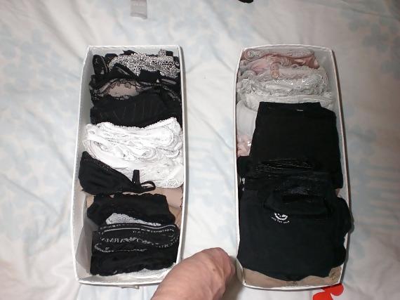 25P Cum on a friend's wife's bra and panties