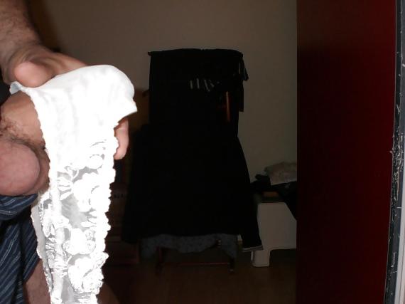25P Cum on a friend's wife's bra and panties