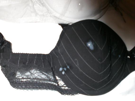 25P Cum on a friend's wife's bra and panties