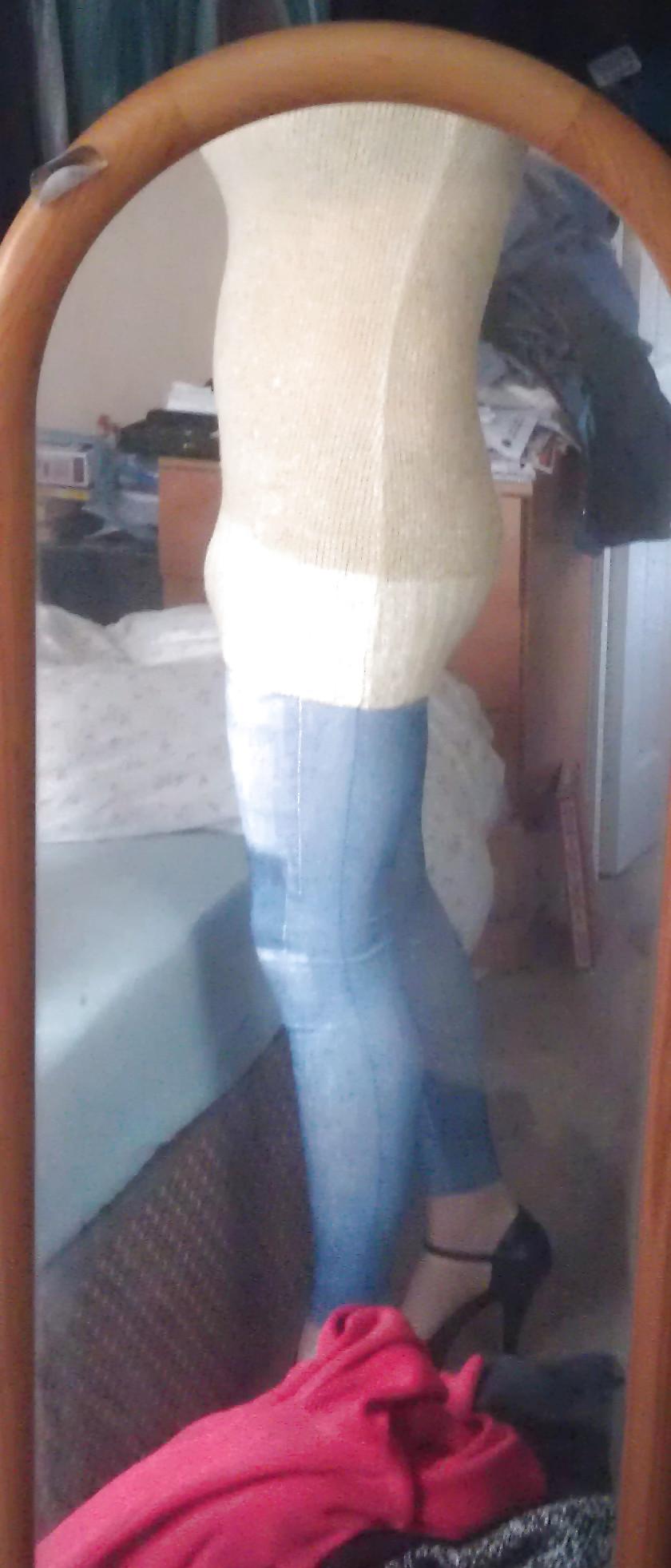 6P Sissy boi slut in jeggings