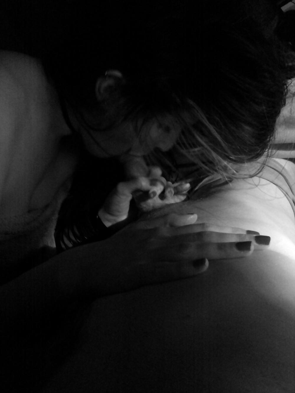 25P My amateur slave girlfriend sucking my dick