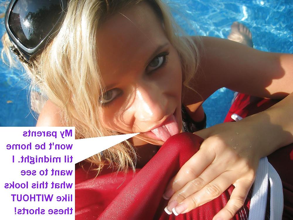24P Captioned babes doing what they like best
