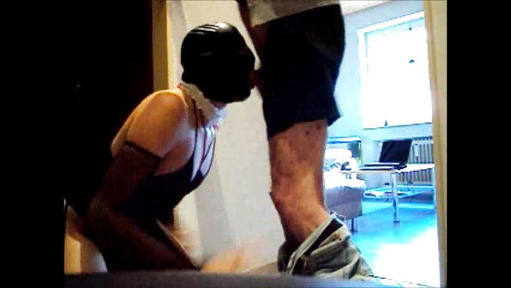 25P Sissy in Slavery gets FaceFucked from Old Daddy