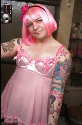 25P Pink-Erotica Sissyboy Cross Dresser Pink Moppet