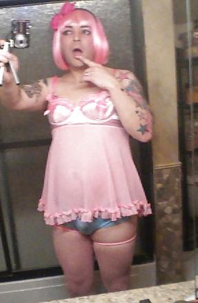 25P Pink-Erotica Sissyboy Cross Dresser Pink Moppet