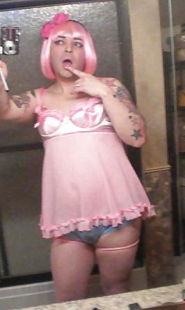 25P Pink-Erotica Sissyboy Cross Dresser Pink Moppet