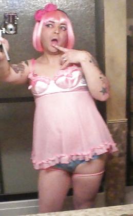 25P Pink-Erotica Sissyboy Cross Dresser Pink Moppet