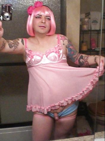 25P Pink-Erotica Sissyboy Cross Dresser Pink Moppet