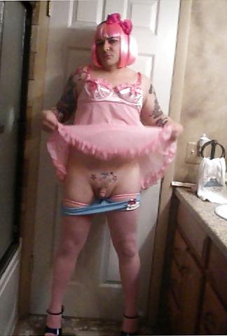 25P Pink-Erotica Sissyboy Cross Dresser Pink Moppet