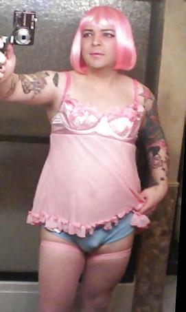 25P Pink-Erotica Sissyboy Cross Dresser Pink Moppet