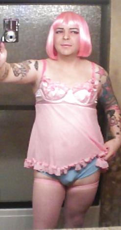 25P Pink-Erotica Sissyboy Cross Dresser Pink Moppet